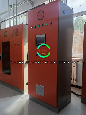 Large high efficiency on set sodium hypochlorite generator