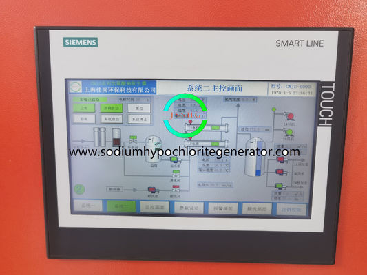 Large high efficiency on set sodium hypochlorite generator